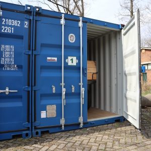 zeecontainer 20ft blauw